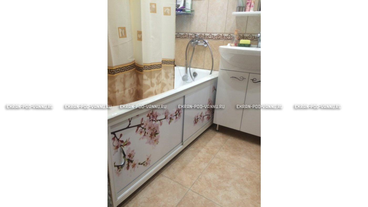 Раздвижной ФОТО экран - Белая акация – купить по цене 8500 руб. в интернет-магазине в городе Пермь картинка 8