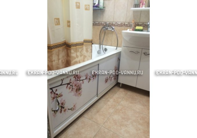 Раздвижной ФОТО экран - Белая акация – купить по цене 8500 руб. в интернет-магазине в городе Пермь картинка 1