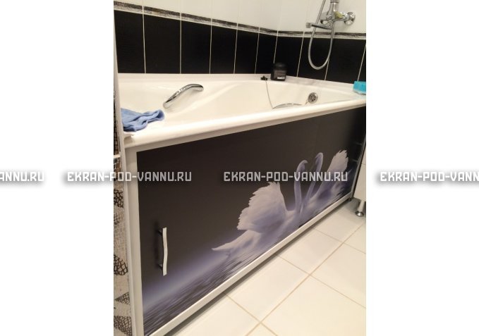Раздвижной ФОТО экран - Лебеди – купить по цене 8500 руб. в интернет-магазине в городе Пермь картинка 2