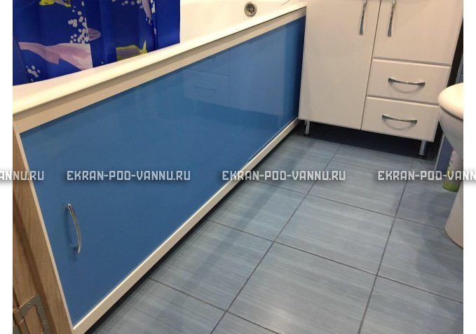 Раздвижной экран EUROPLEX Комфорт голубой – купить по цене 6750 руб. в интернет-магазине в городе Пермь картинка 1