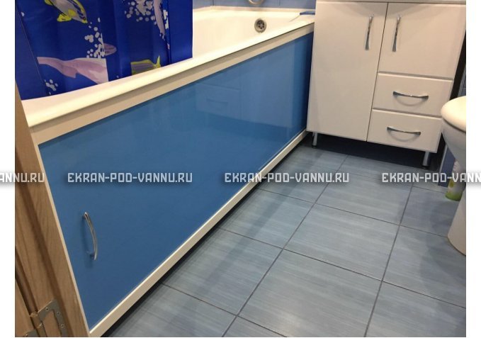 Раздвижной экран EUROPLEX Комфорт голубой – купить по цене 6750 руб. в интернет-магазине в городе Пермь картинка 3