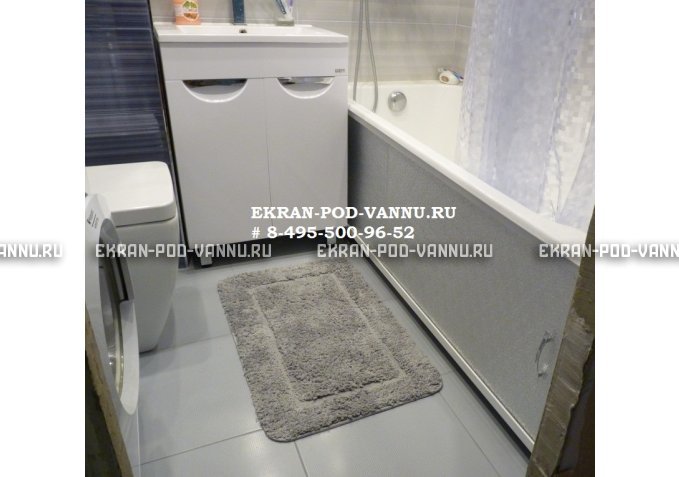Раздвижной экран EUROPLEX Комфорт Серебро колотый лед – купить по цене 6550 руб. в интернет-магазине в городе Пермь картинка 2