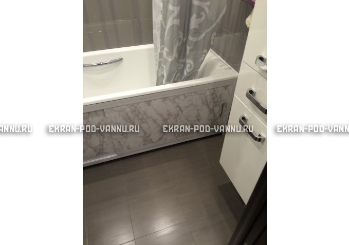 Раздвижной экран EUROPLEX Комфорт серый мрамор – купить по цене 6250 руб. в интернет-магазине в городе Пермь картинка 3