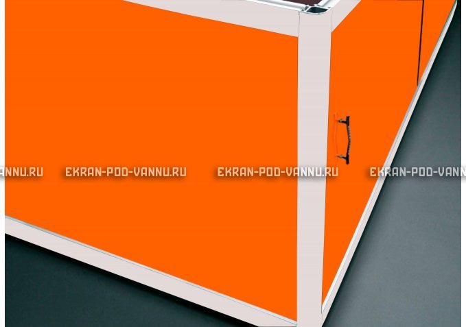 Угловой экран EUROPLEX Комфорт оранжевый – купить по цене 8180 руб. в интернет-магазине в городе Пермь картинка 1
